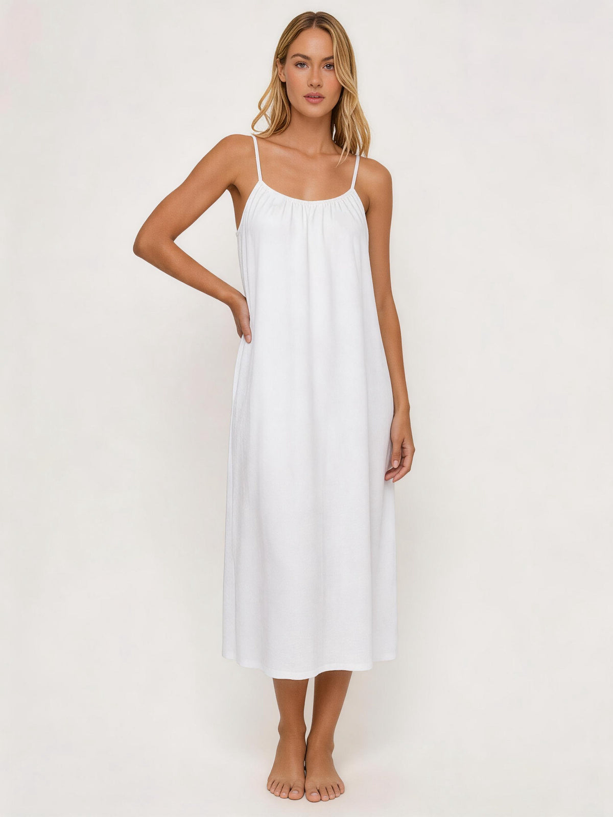 Plain Backless Cami Mini Dress