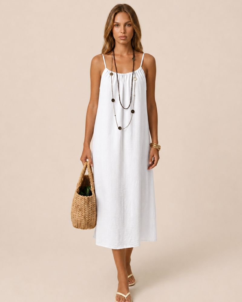 Plain Backless Cami Mini Dress