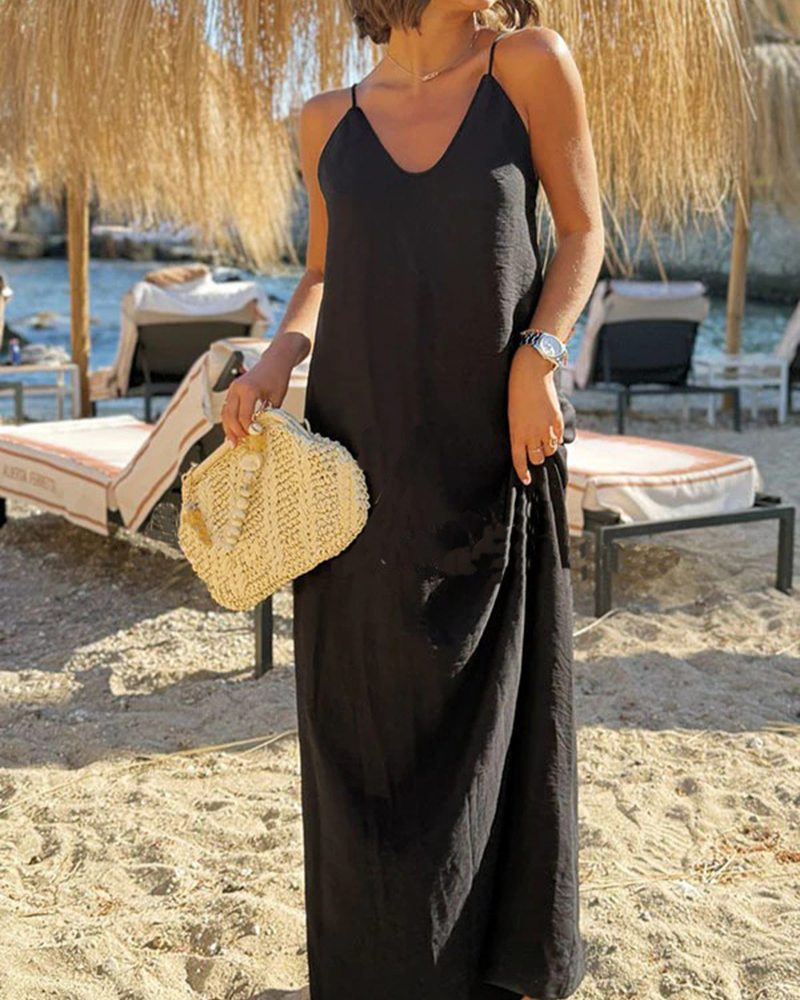 Holiday Backless Cami Dress
