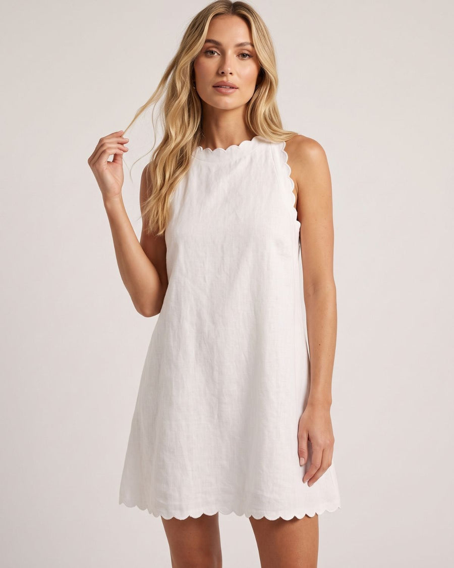 Coastal Escape Sleeveless Swing Dress