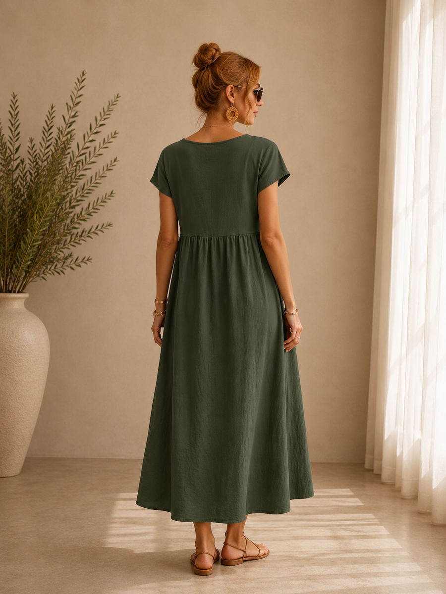 Cassandra™ Elegant Round Neck Dress