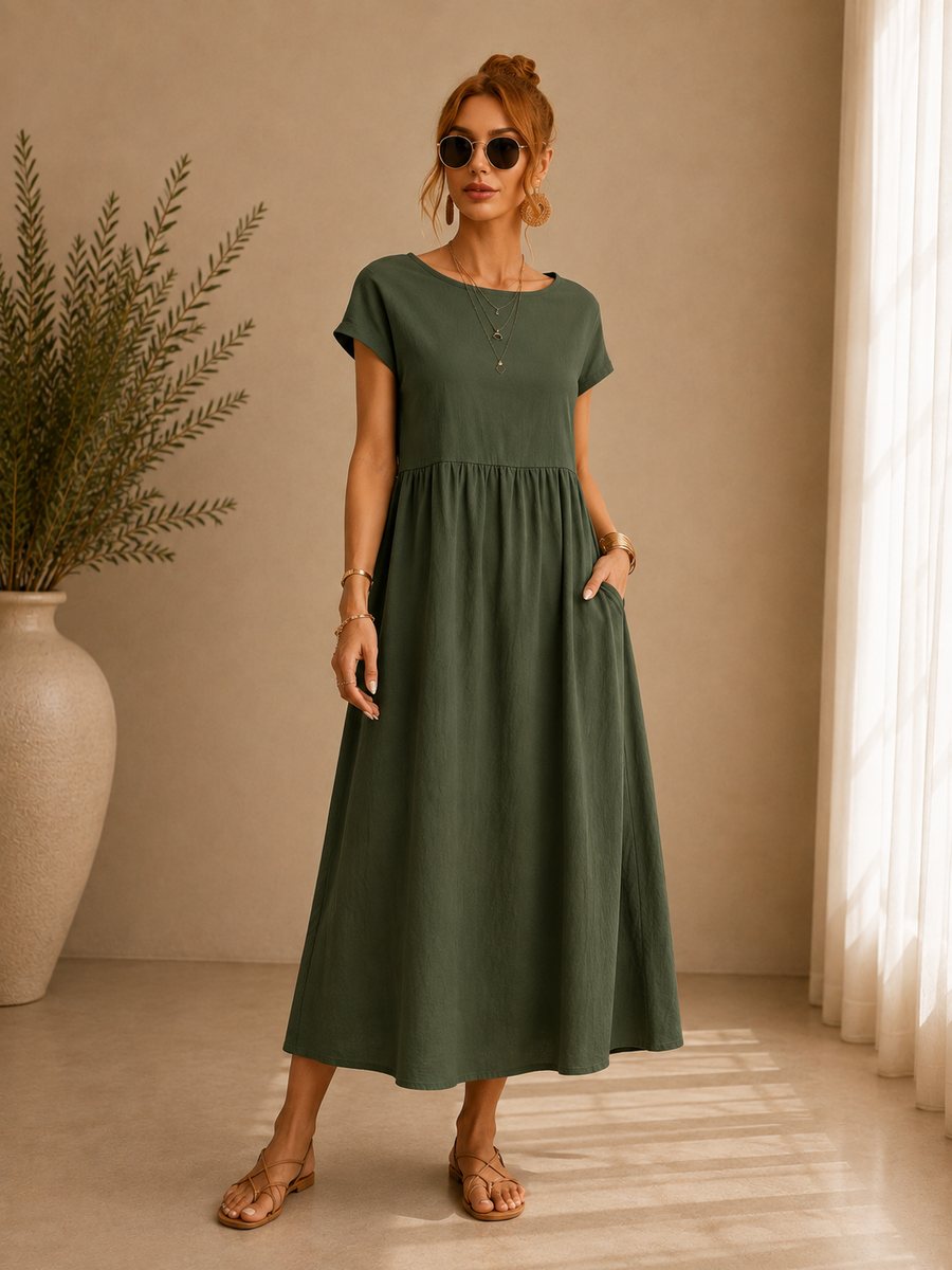 Cassandra™ Elegant Round Neck Dress