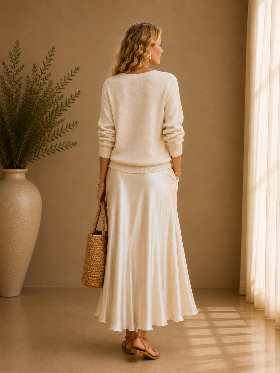 Isolde™ Knit & Satin Ensemble