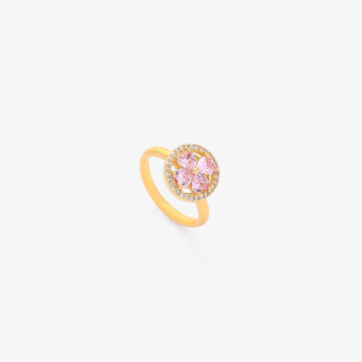 Pink Heart Bloom Spinning Ring