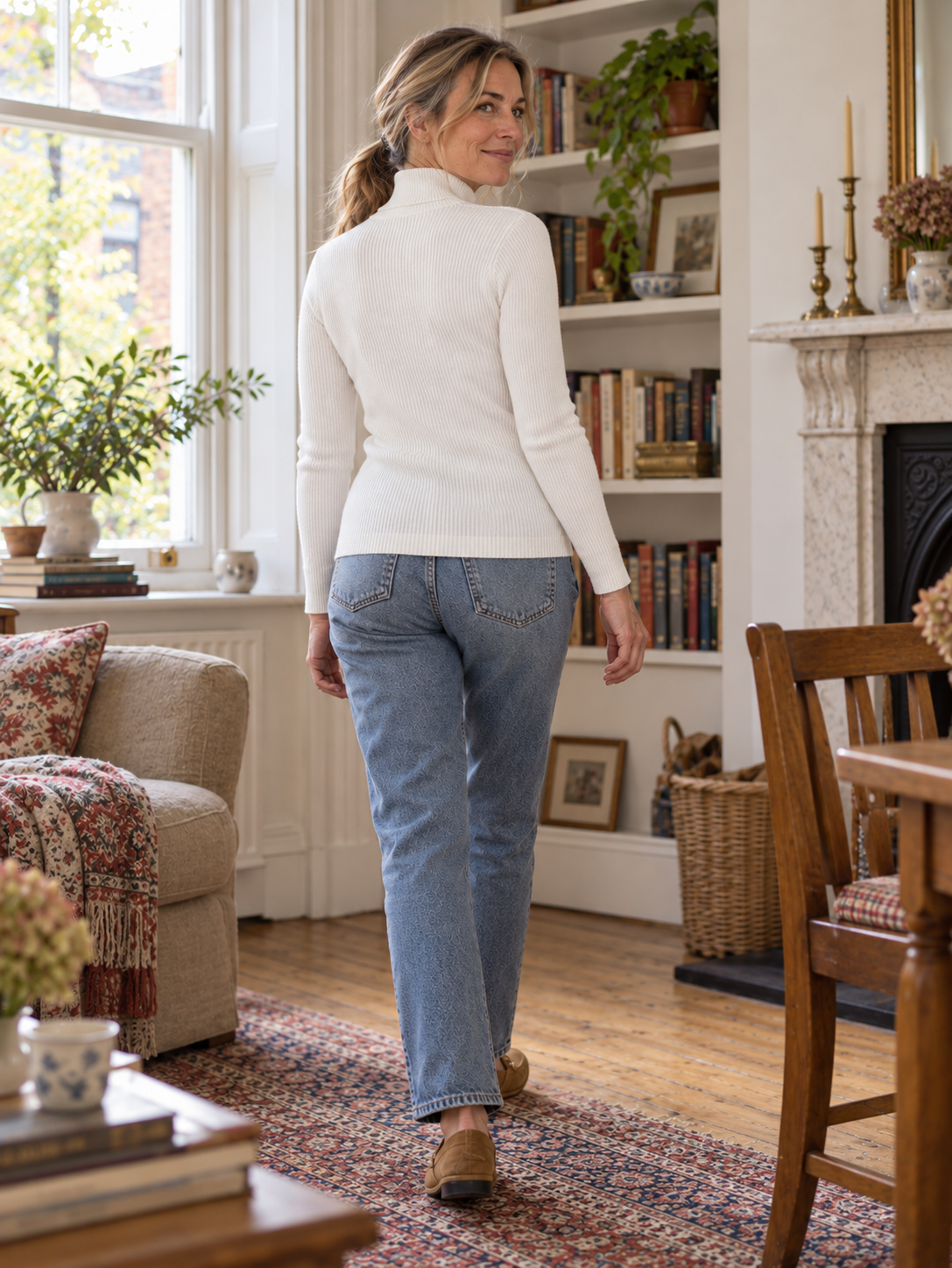 The Adeline Fine-Rib Jumper