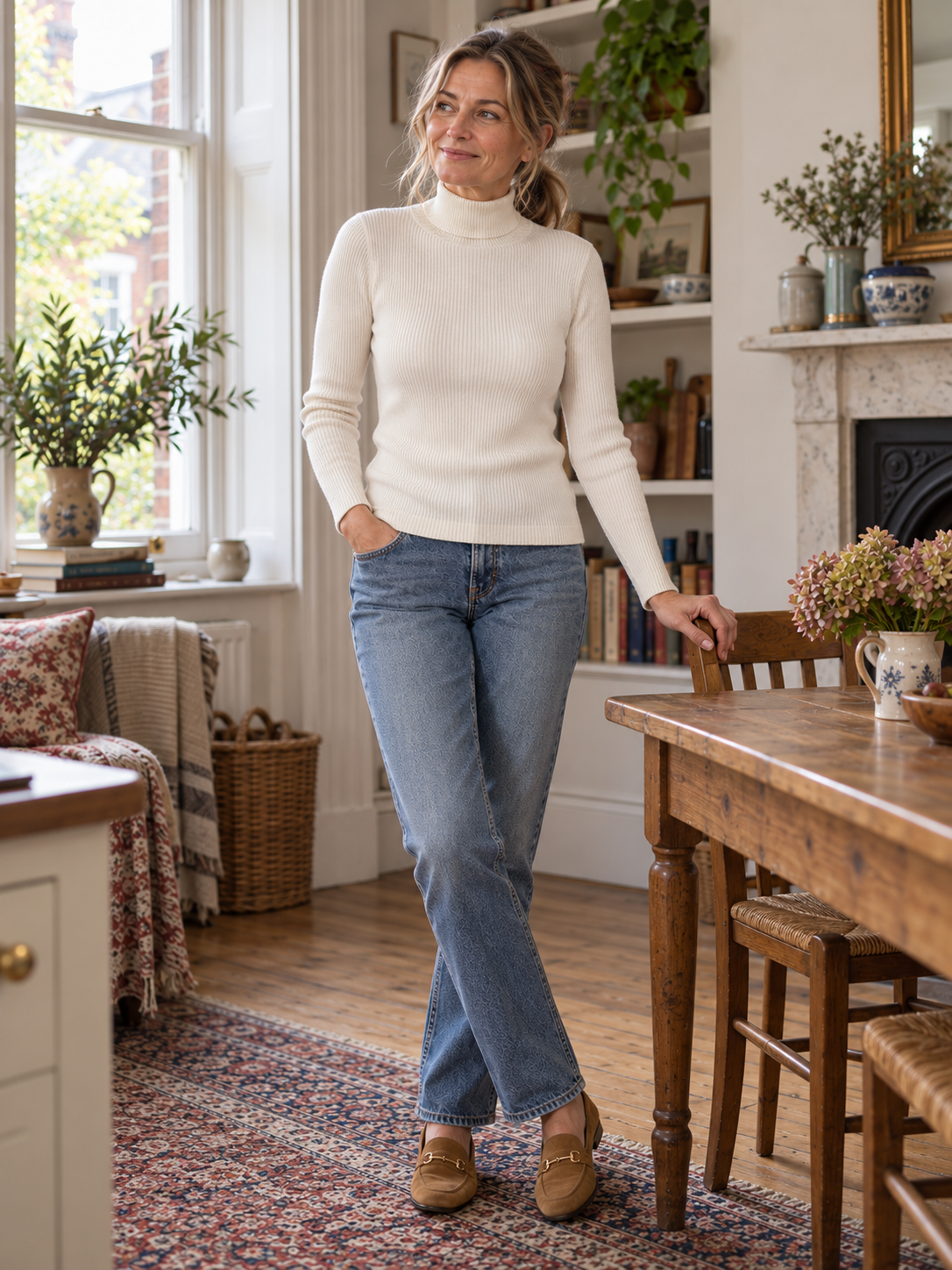 The Adeline Fine-Rib Jumper