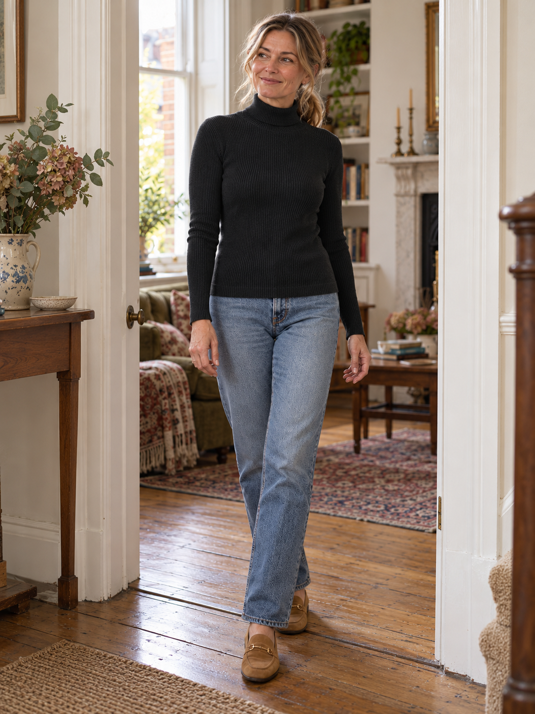 The Adeline Fine-Rib Jumper