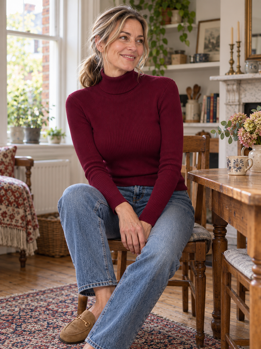 The Adeline Fine-Rib Jumper