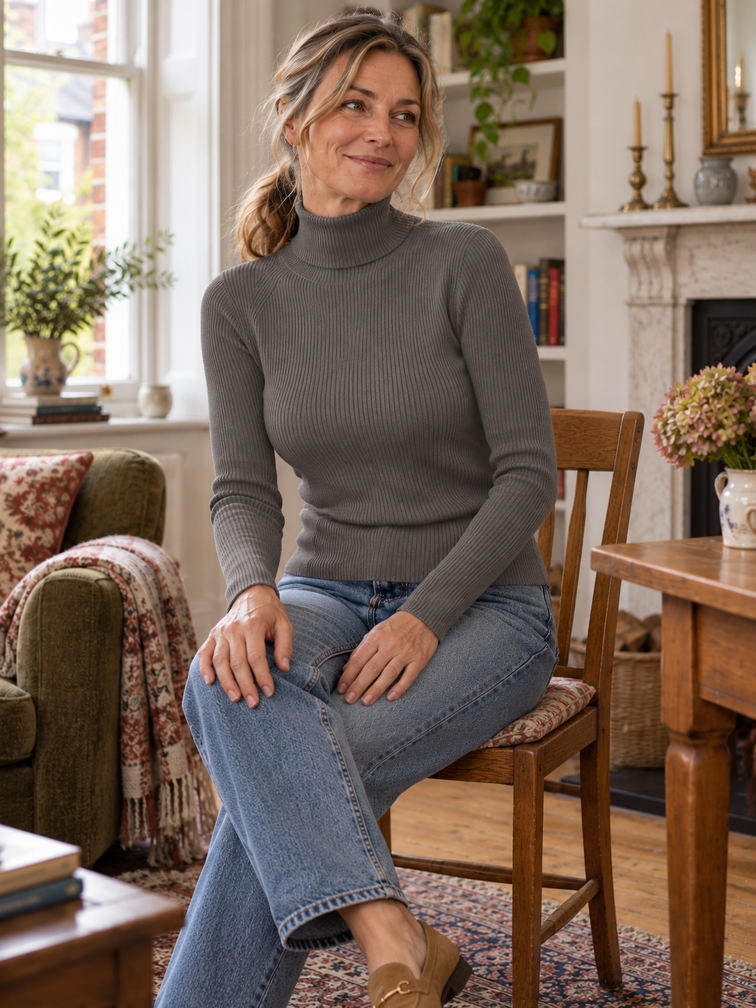 The Adeline Fine-Rib Jumper