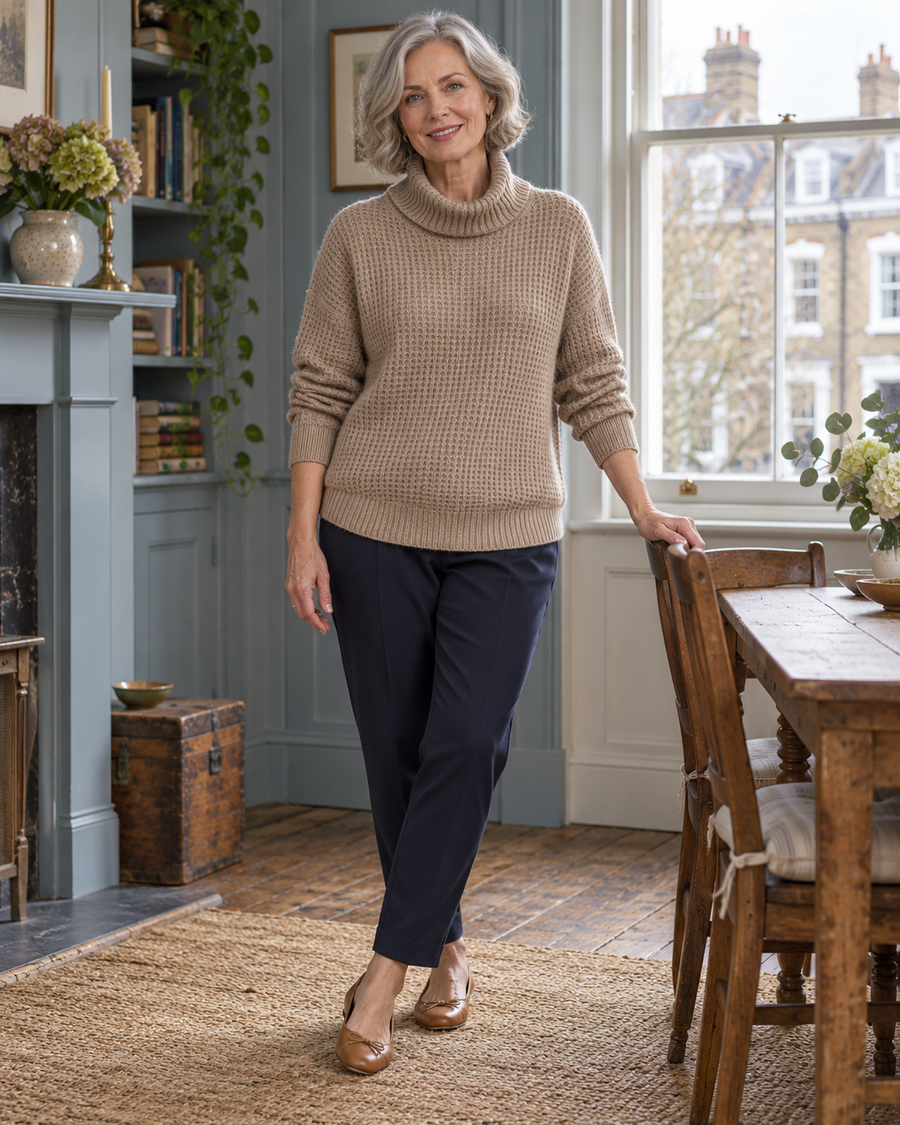 The Amelia Waffle-Knit Jumper
