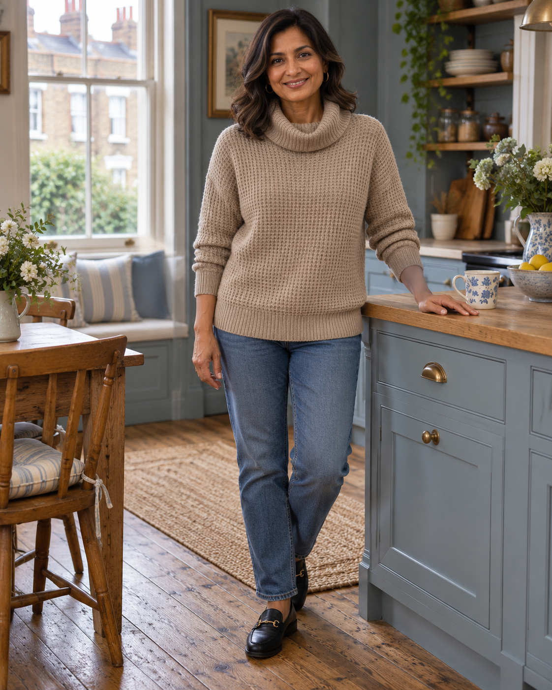 The Amelia Waffle-Knit Jumper