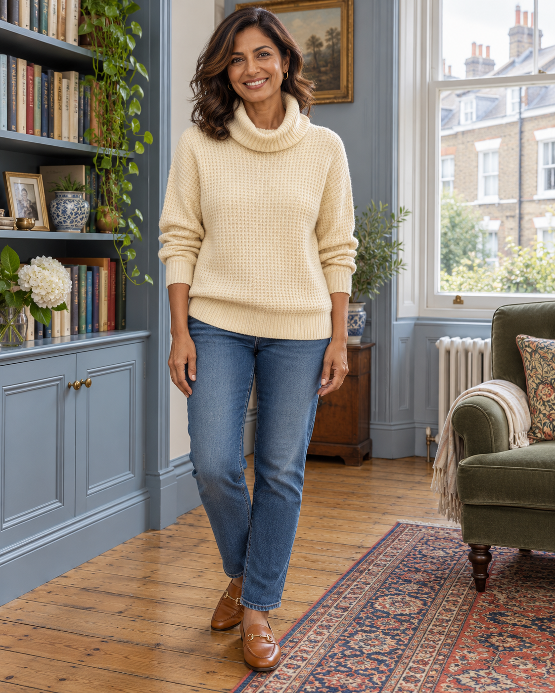 The Amelia Waffle-Knit Jumper