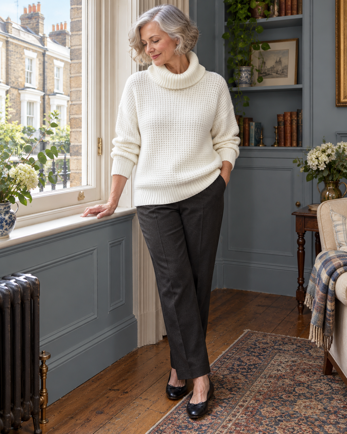 The Amelia Waffle-Knit Jumper