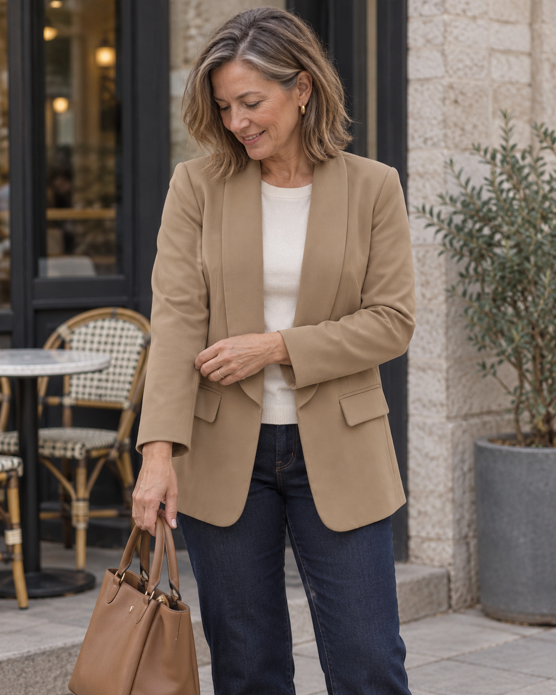 The Celia Open-Front Blazer