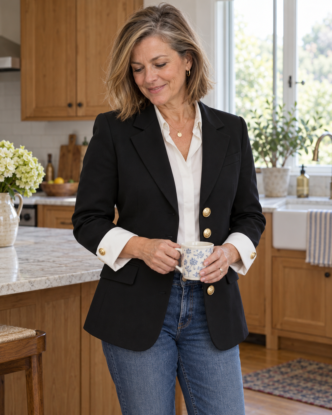 The Victoria Three-Button Blazer