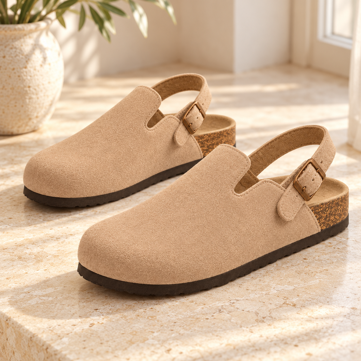 Cotswold Backstrap Suede Clogs