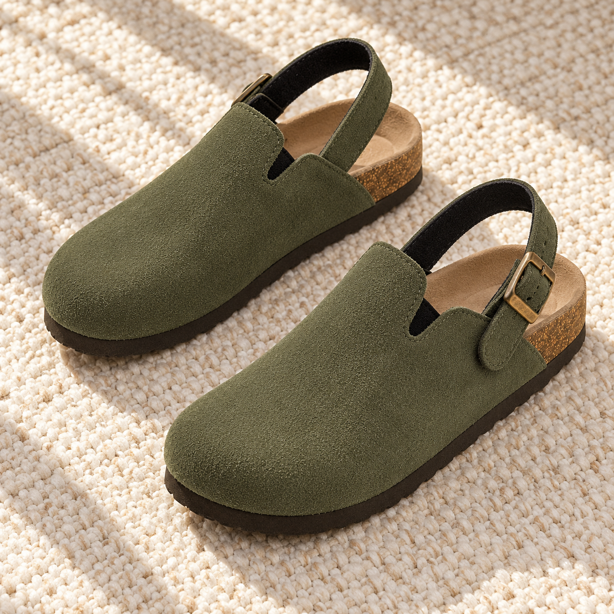 Cotswold Backstrap Suede Clogs