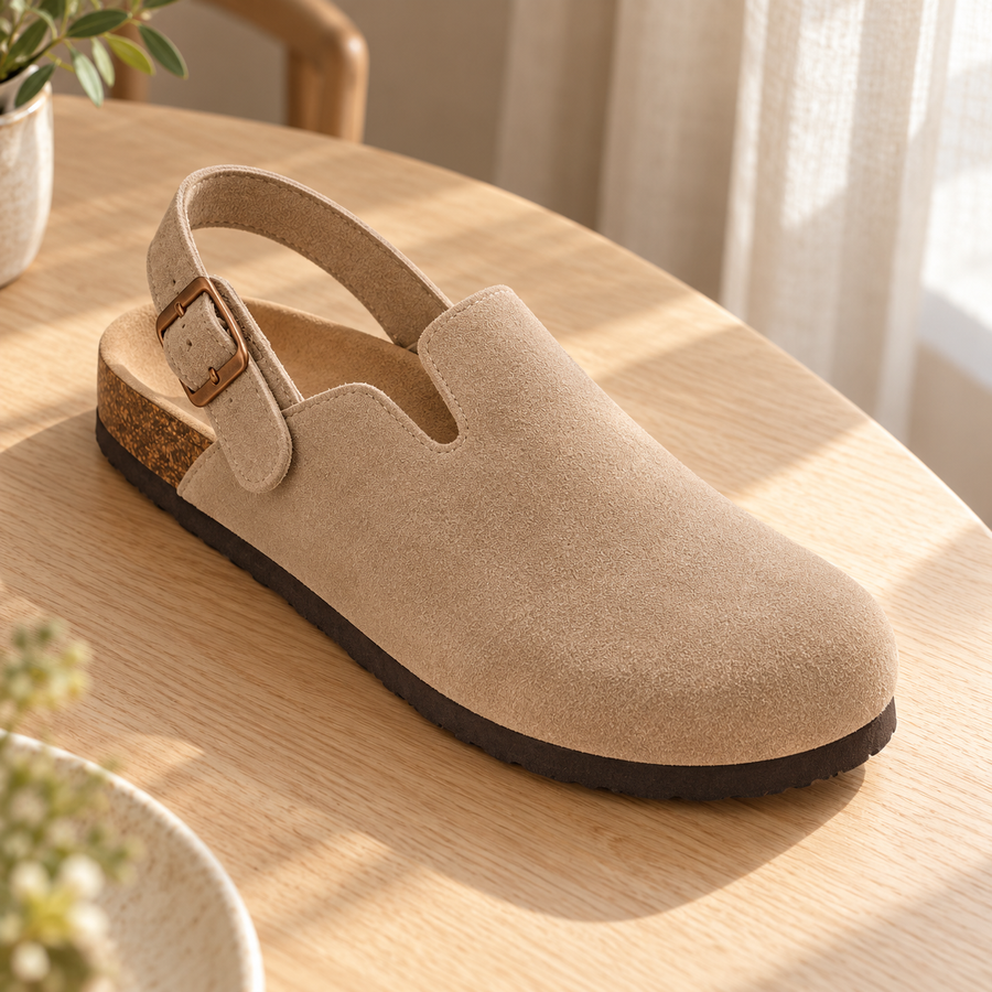 Cotswold Backstrap Suede Clogs