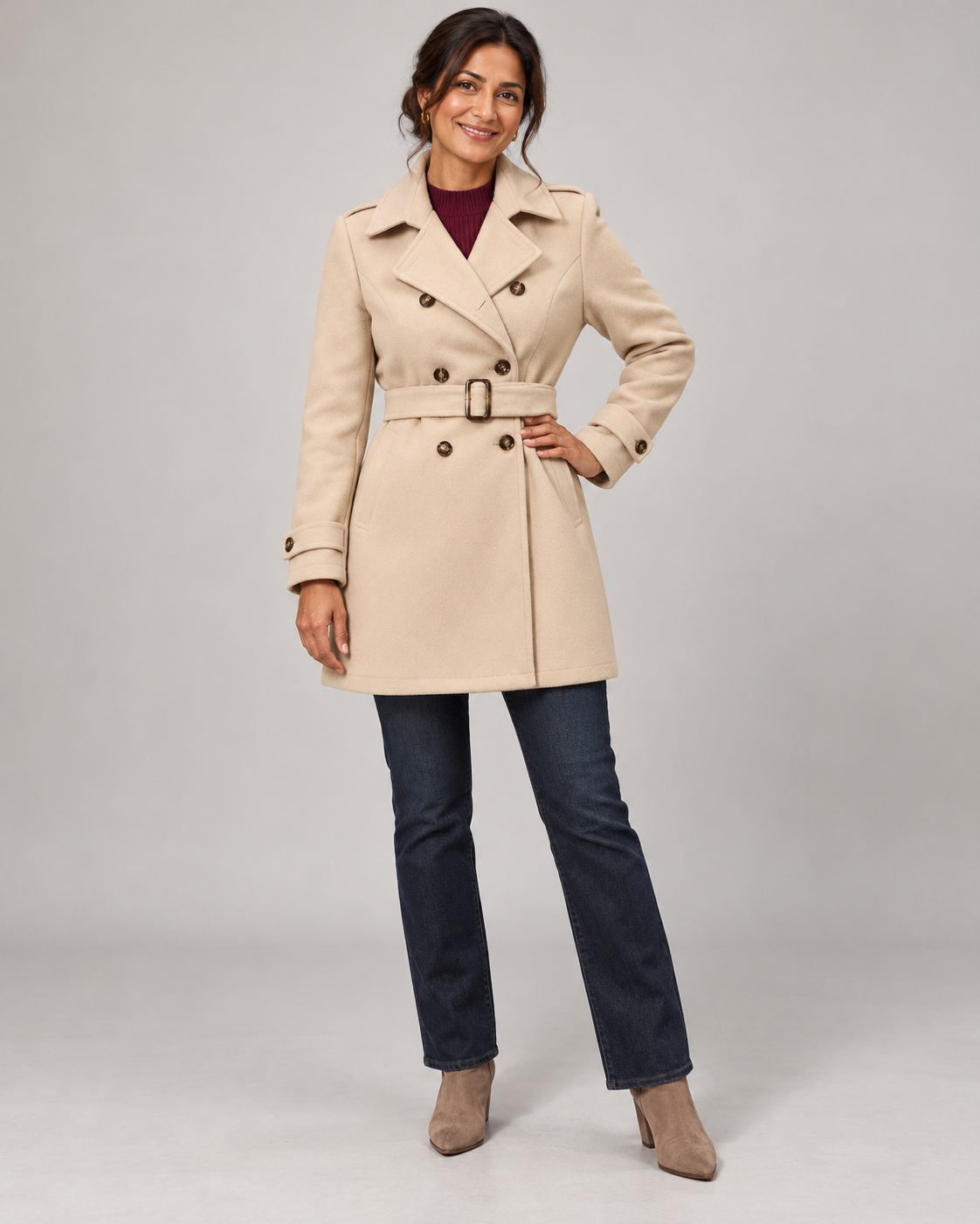 The Evelyn Classic Belted Coat
