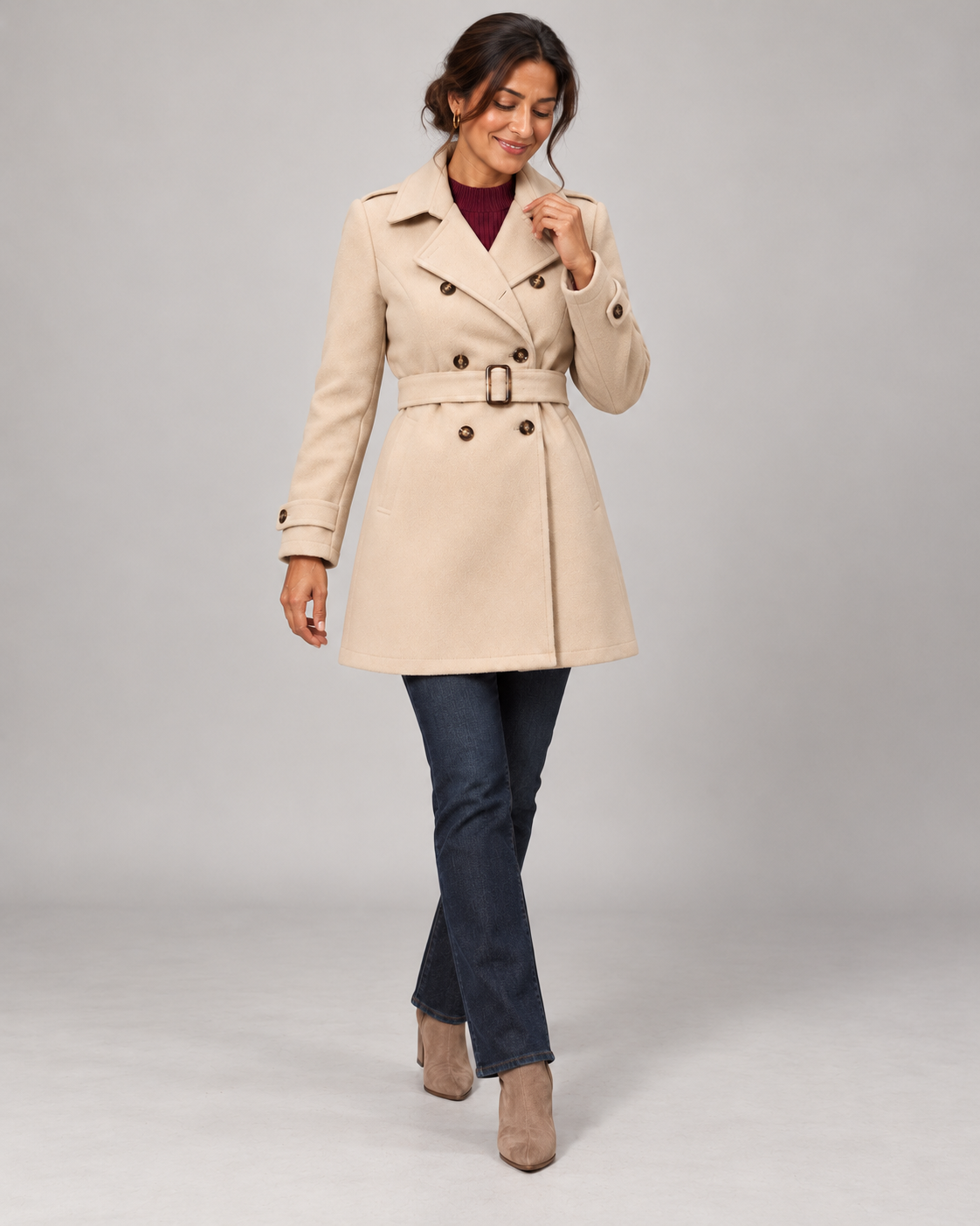 The Evelyn Classic Belted Coat
