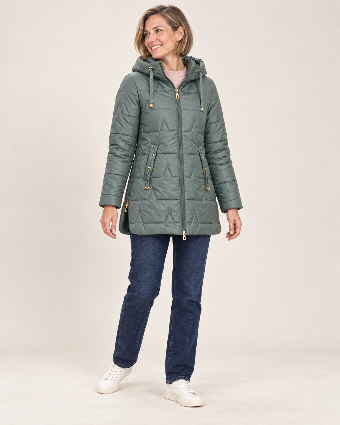 The Harriet Hooded Quilted Coat