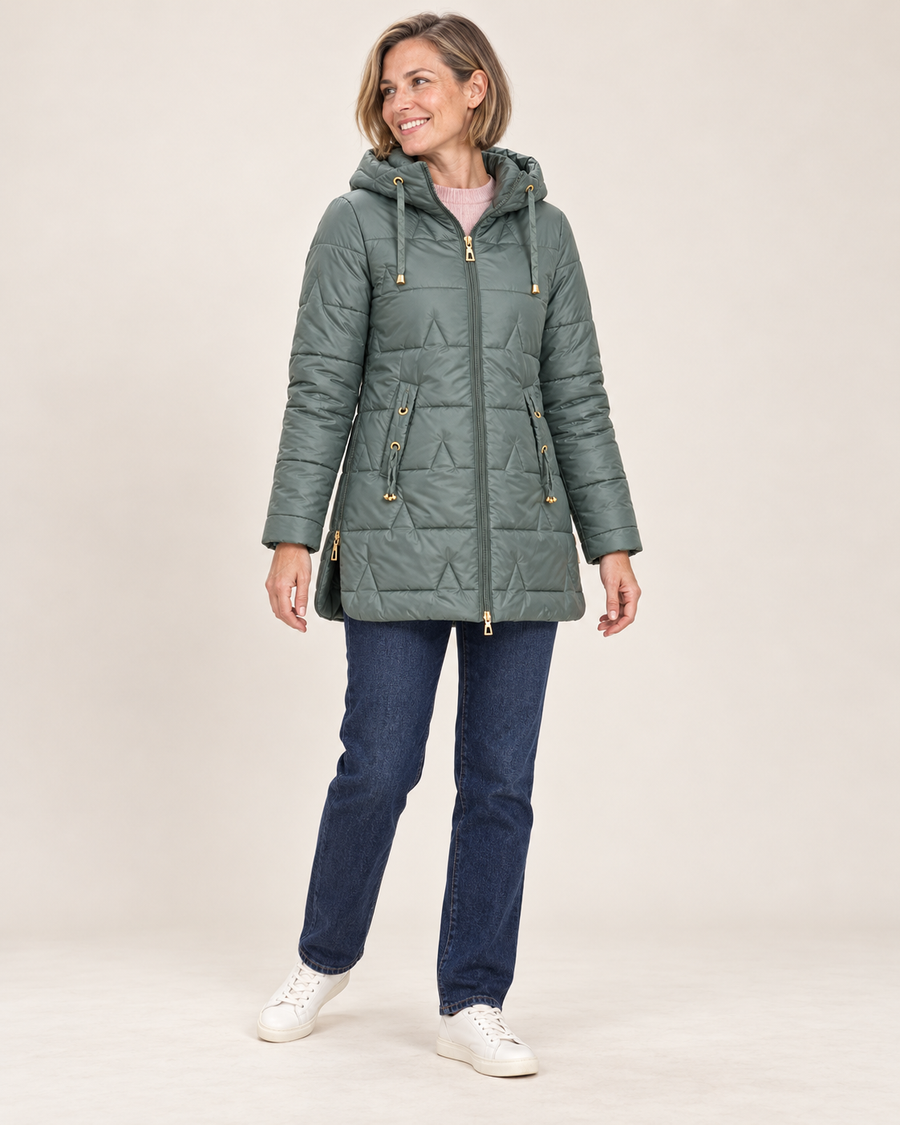 The Harriet Hooded Quilted Coat