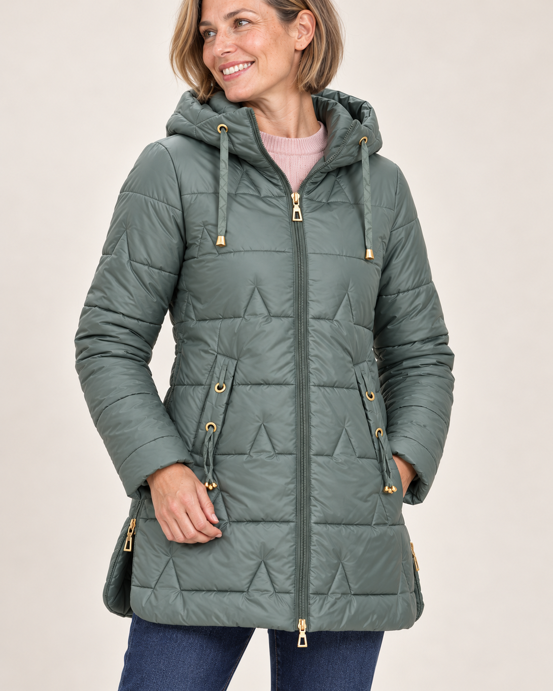The Harriet Hooded Quilted Coat