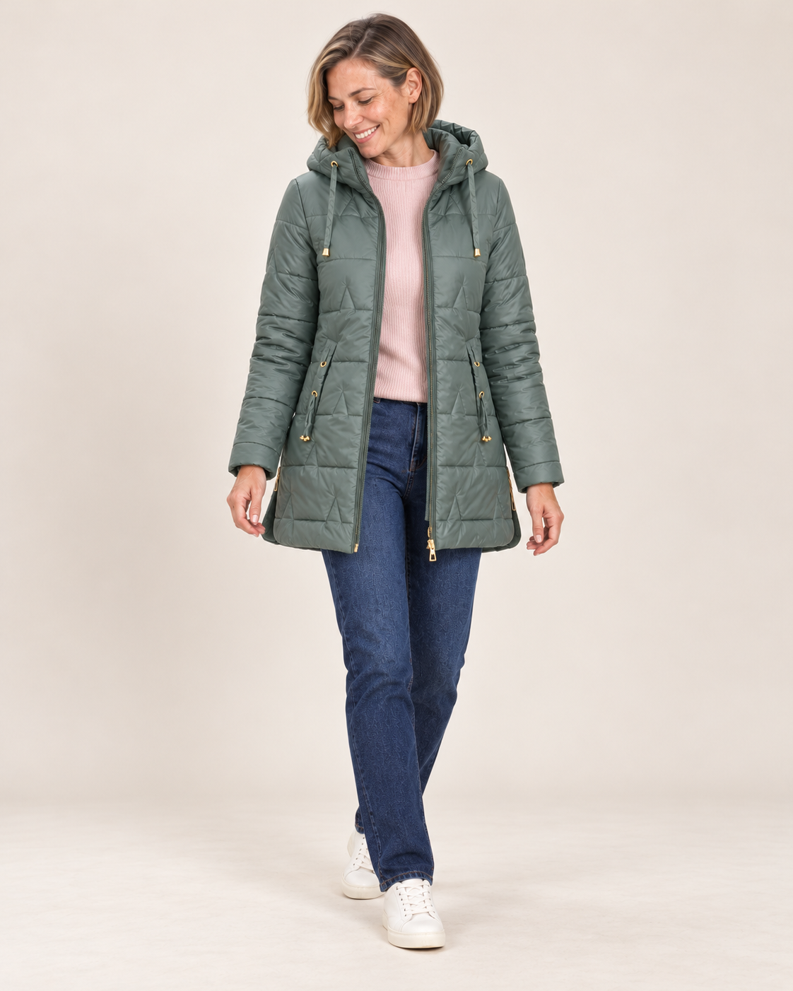 The Harriet Hooded Quilted Coat