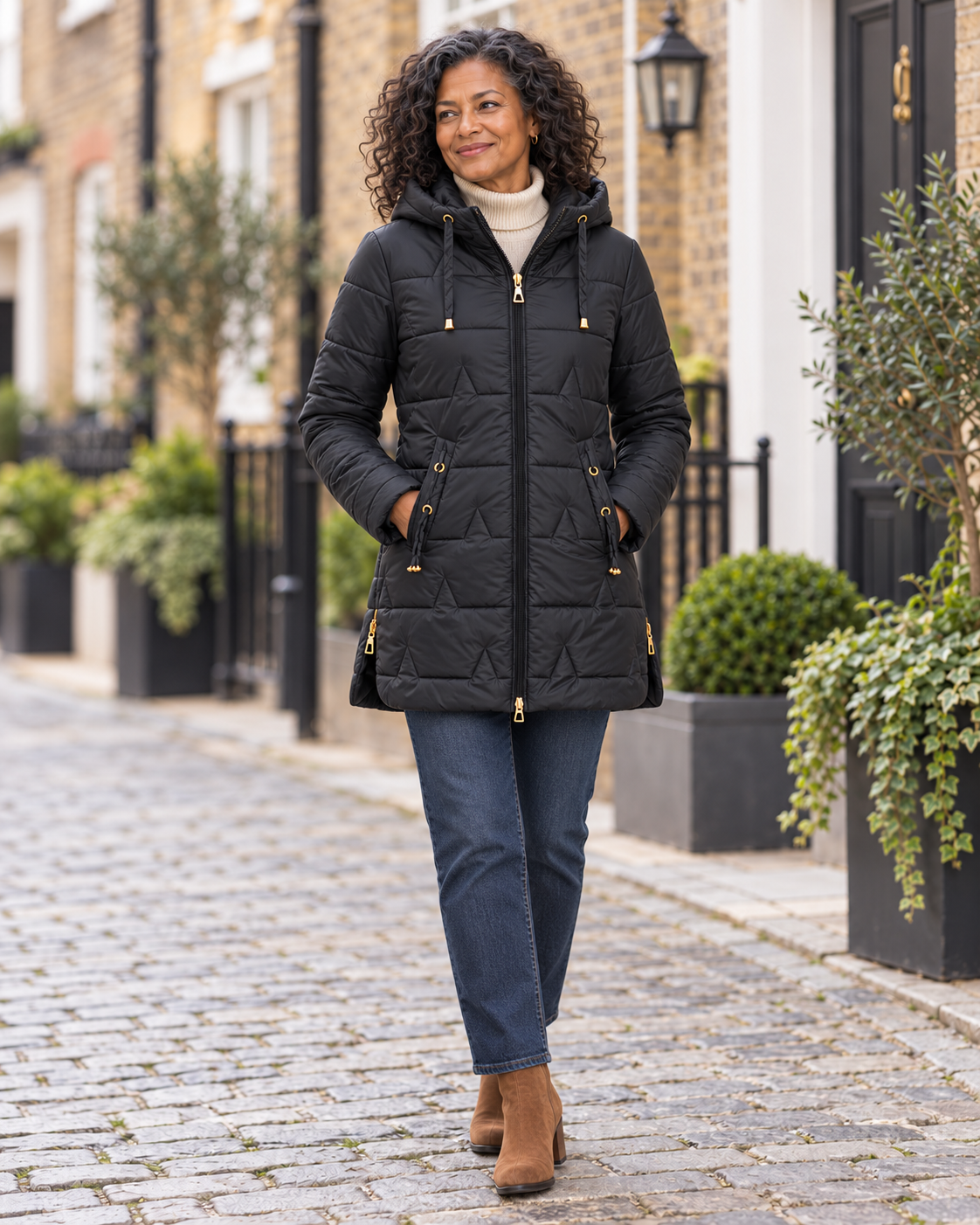 The Harriet Hooded Quilted Coat