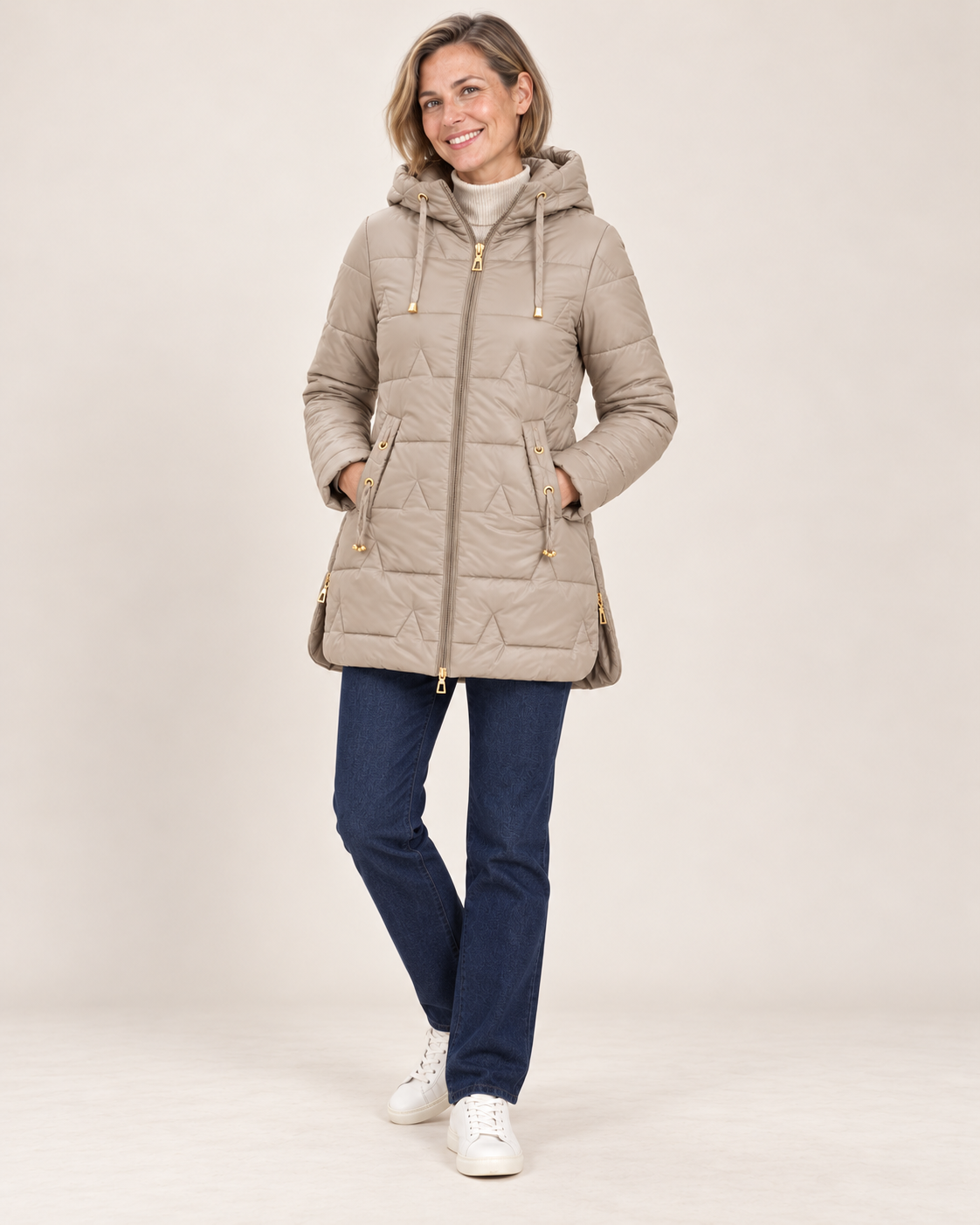 The Harriet Hooded Quilted Coat