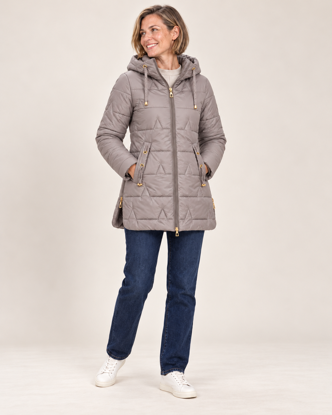 The Harriet Hooded Quilted Coat