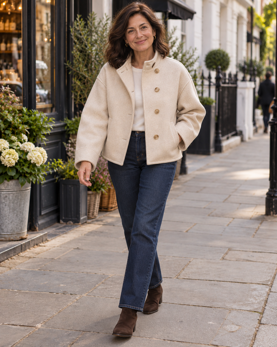 The Hazel Button-Front Jacket