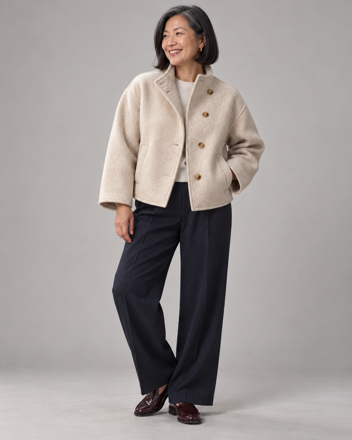 The Hazel Button-Front Jacket