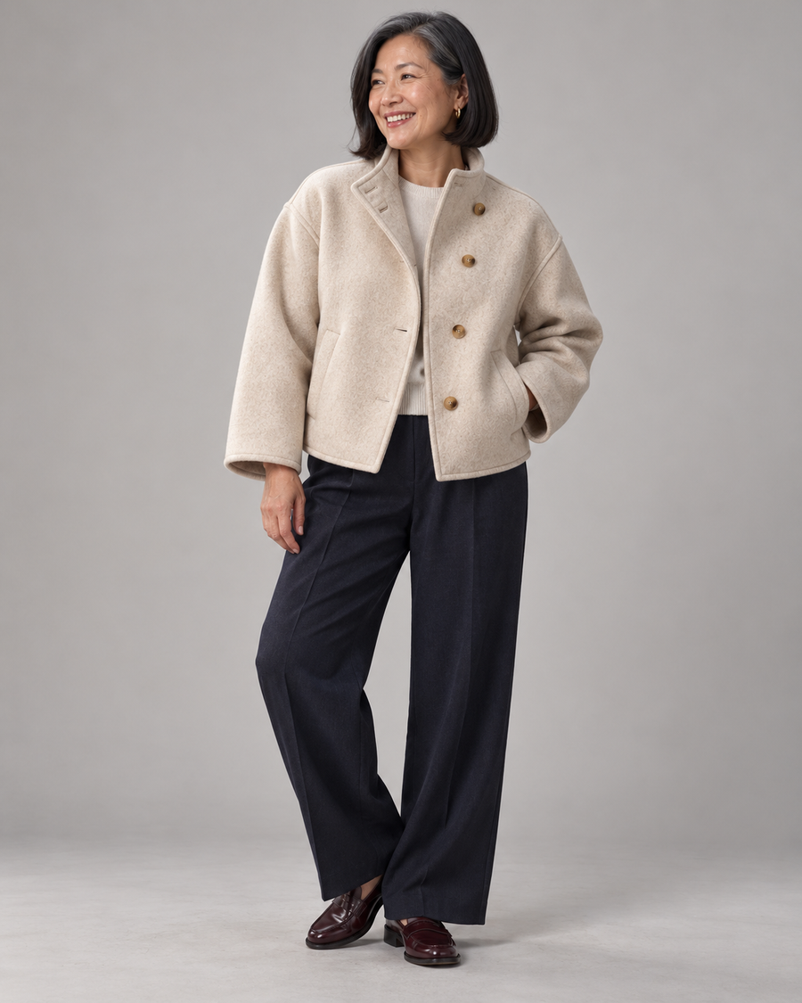 The Hazel Button-Front Jacket