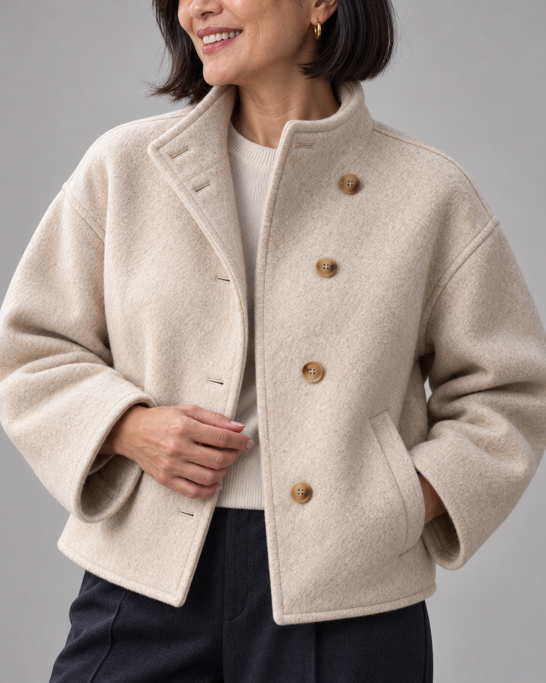 The Hazel Button-Front Jacket