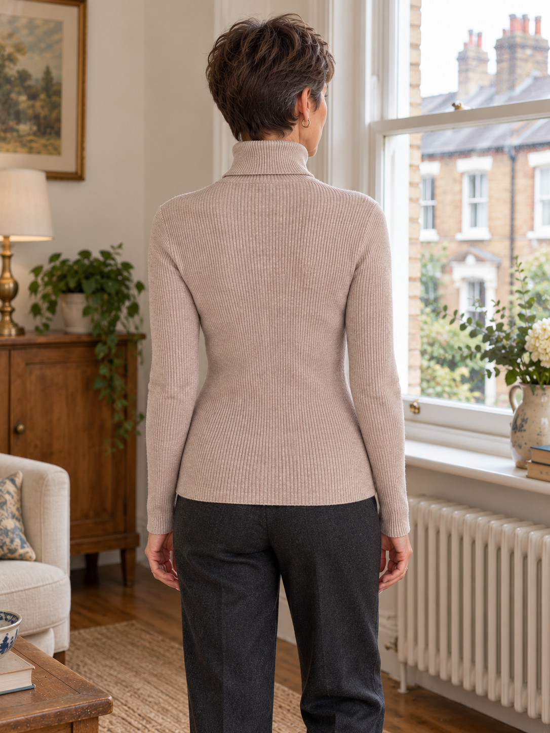 The Nora Ribbed Roll-Neck Jumper