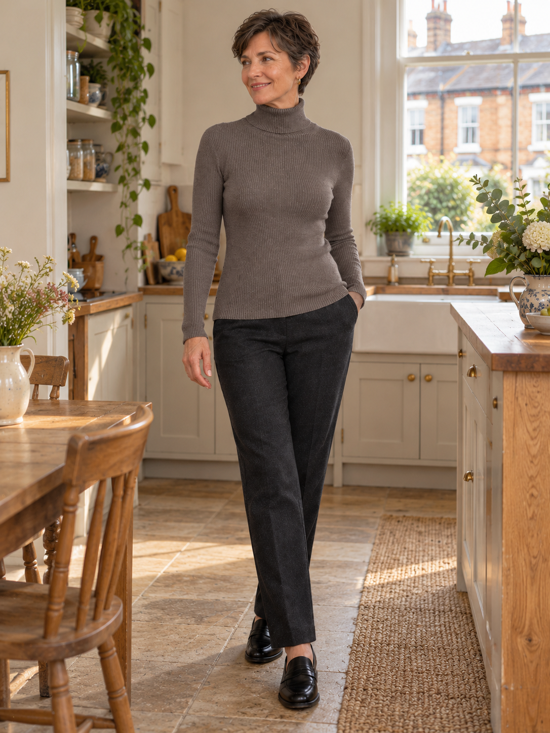 The Nora Ribbed Roll-Neck Jumper