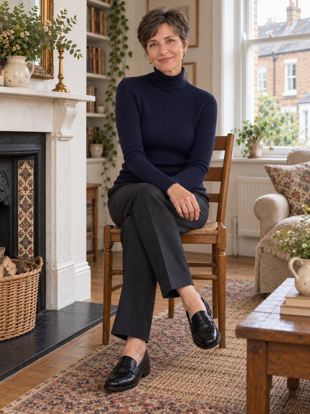 The Nora Ribbed Roll-Neck Jumper