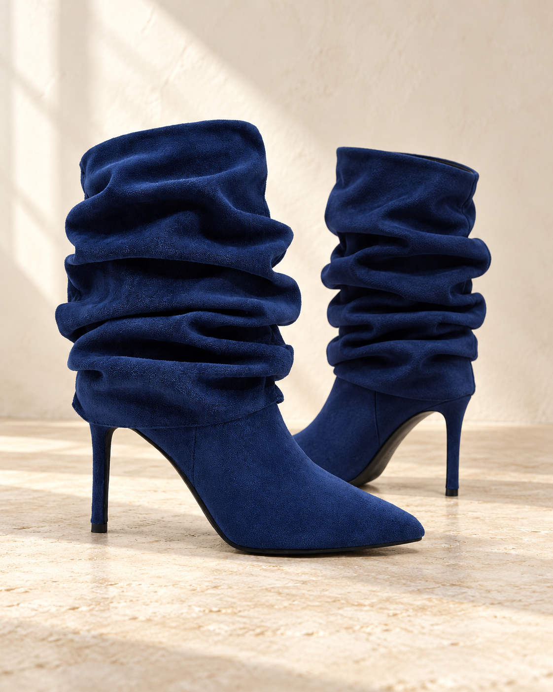 Savoy Draped Heel Boots