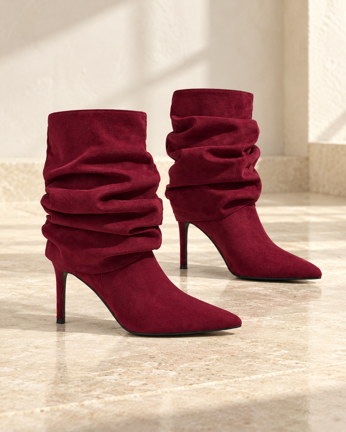 Savoy Draped Heel Boots