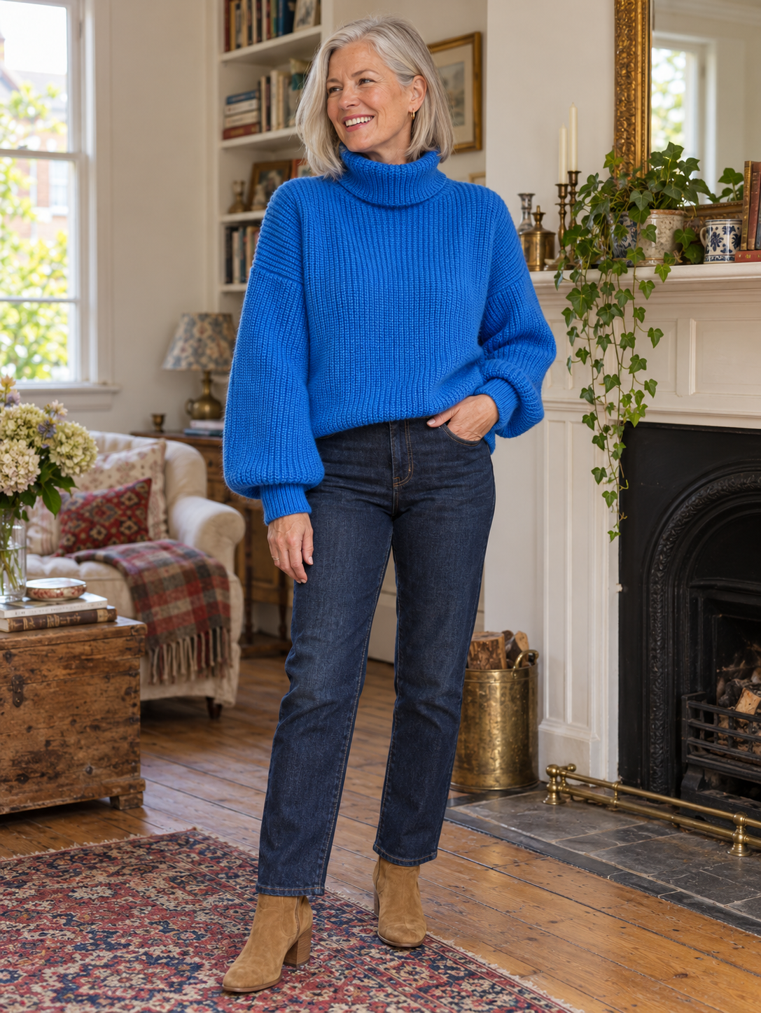 The Serena Balloon-Sleeve Jumper