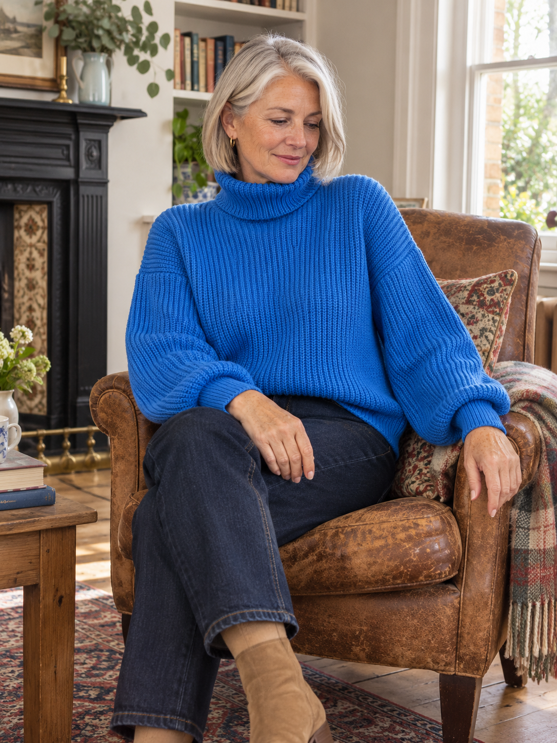 The Serena Balloon-Sleeve Jumper