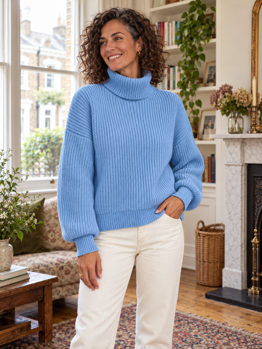 The Serena Balloon-Sleeve Jumper