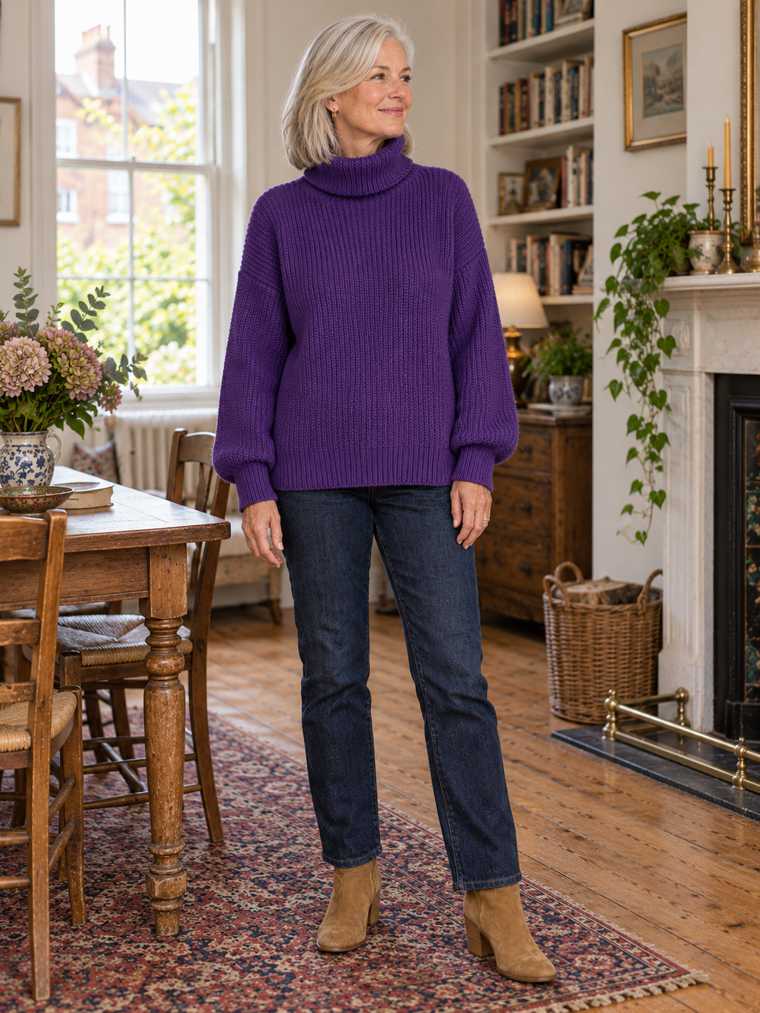 The Serena Balloon-Sleeve Jumper