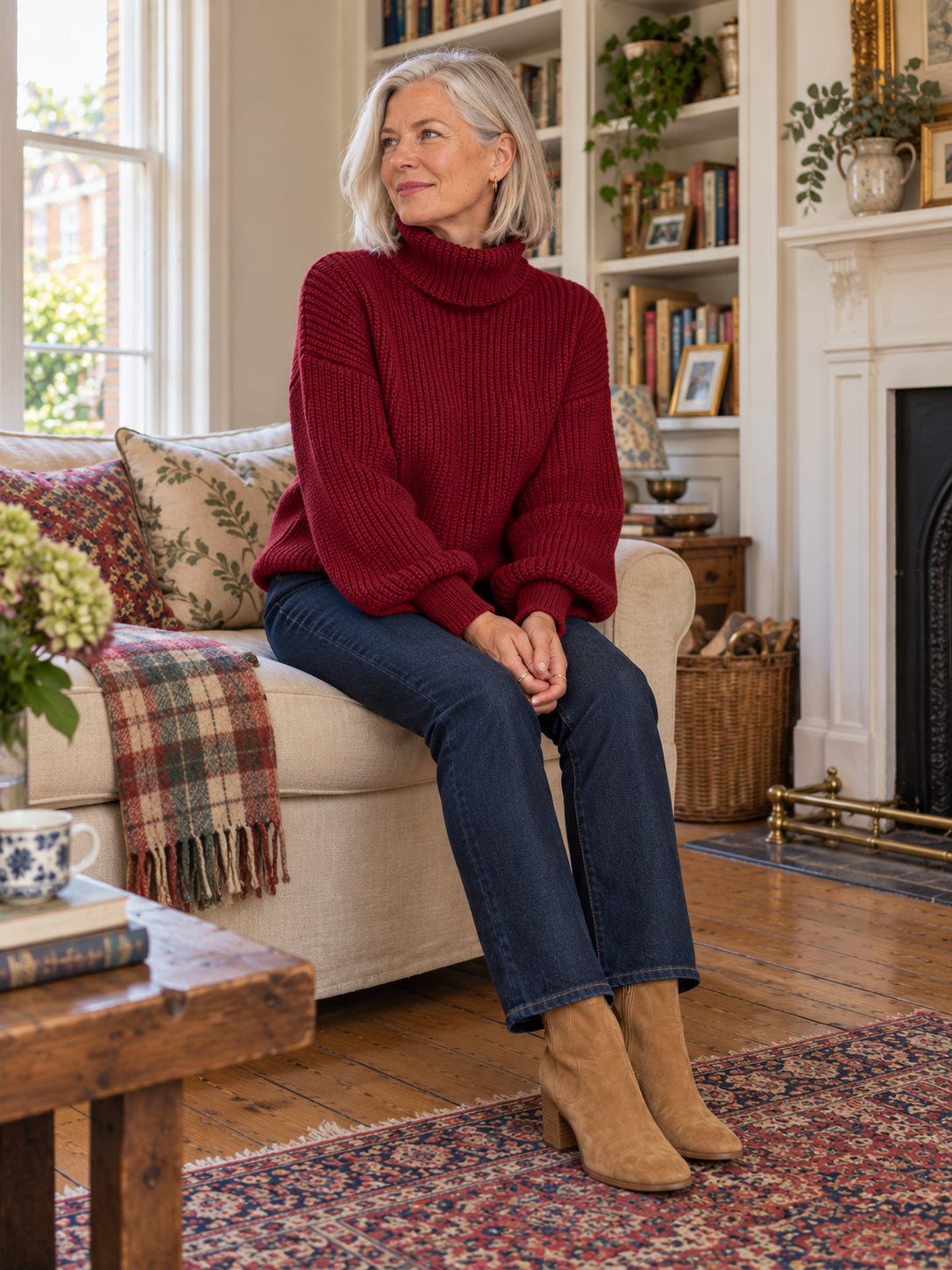 The Serena Balloon-Sleeve Jumper