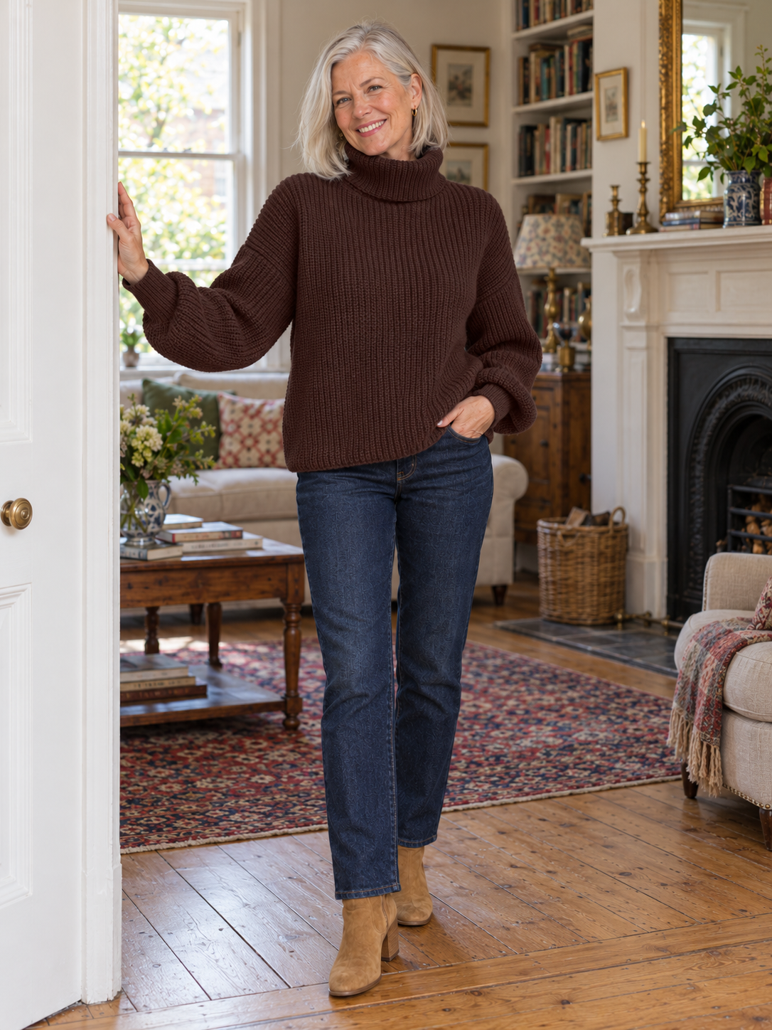 The Serena Balloon-Sleeve Jumper
