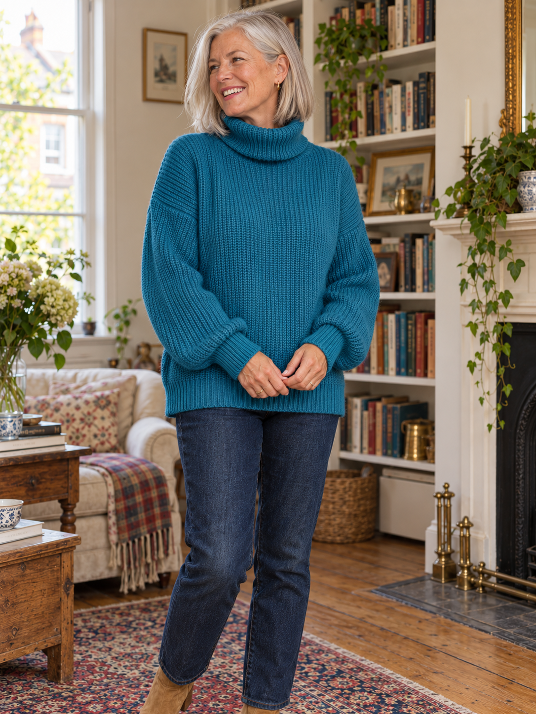 The Serena Balloon-Sleeve Jumper