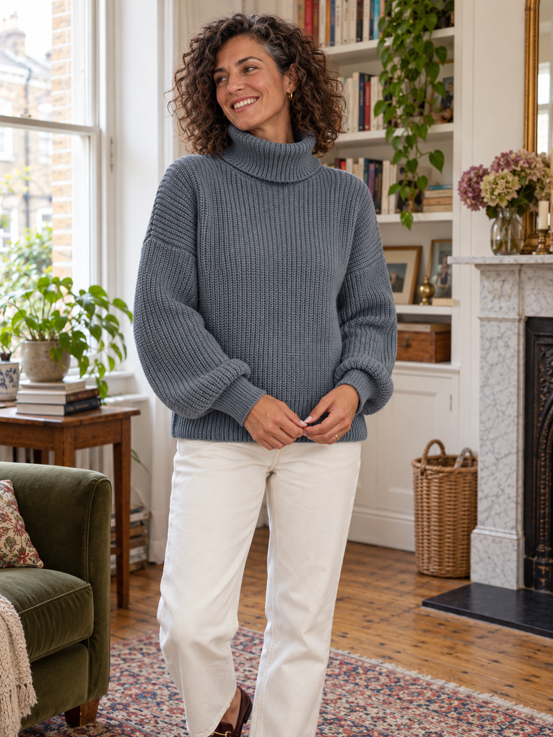 The Serena Balloon-Sleeve Jumper