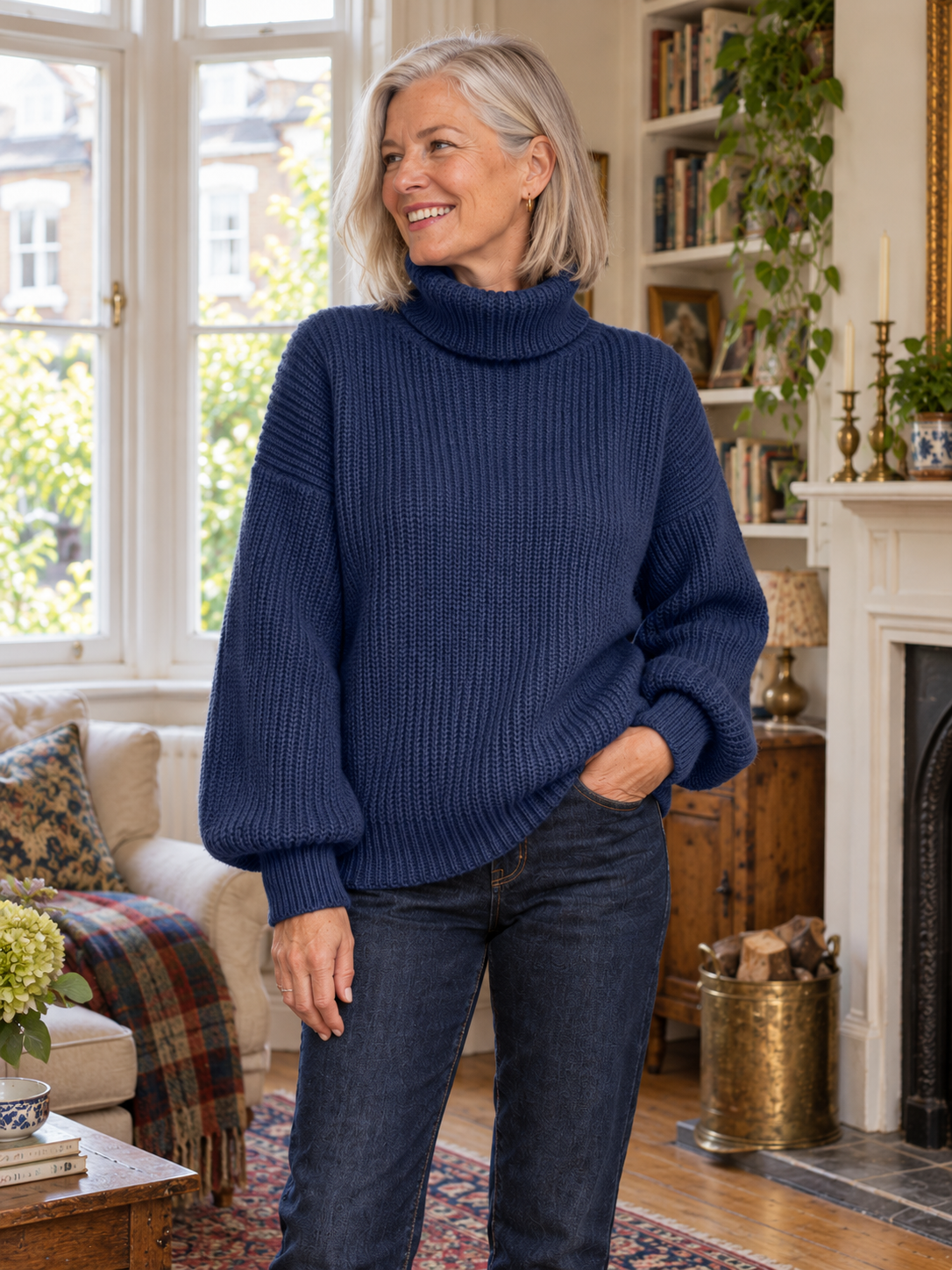The Serena Balloon-Sleeve Jumper
