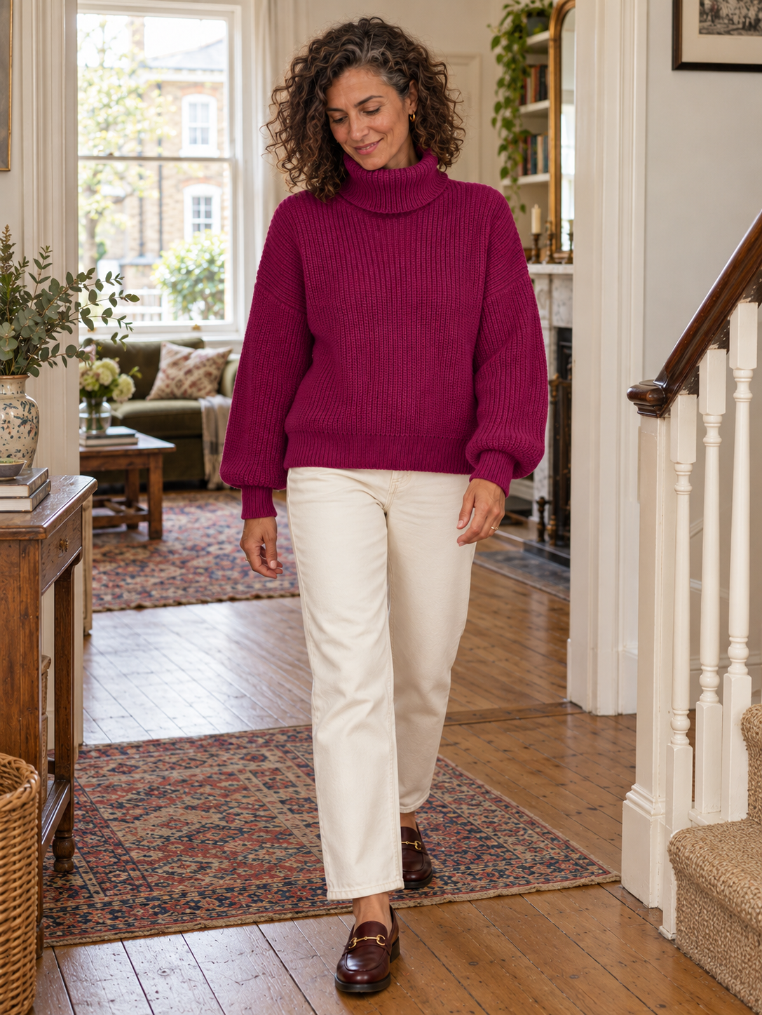 The Serena Balloon-Sleeve Jumper